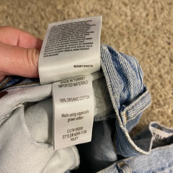 Agolde Women’s Riley High Rise Straight Jeans Cropped Button Fly Size 25 - Picture 5 of 8